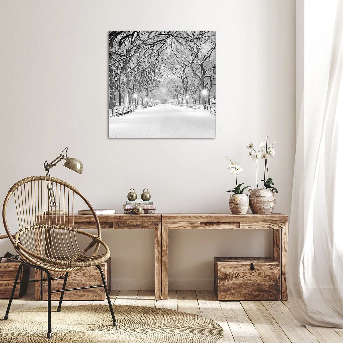 Impression sur toile - Image sur toile - Les quatres saisons – l’hiver - 40x40 cm