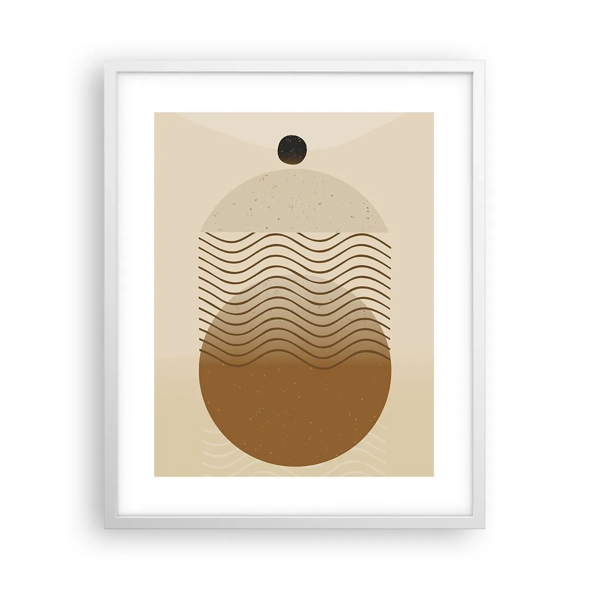 Affiche dans un cadre blanc - Poster - Sur l'origine des figures géométriques - 40x50 cm