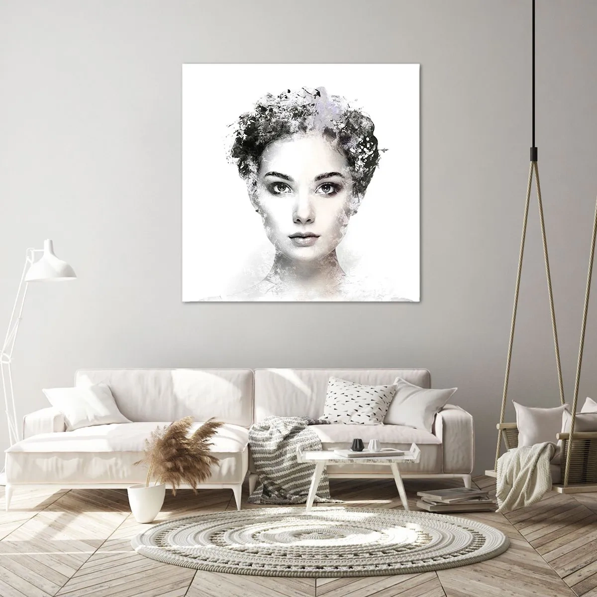 Impression sur toile - Image sur toile - Un portrait extrêmement stylé - 30x30 cm
