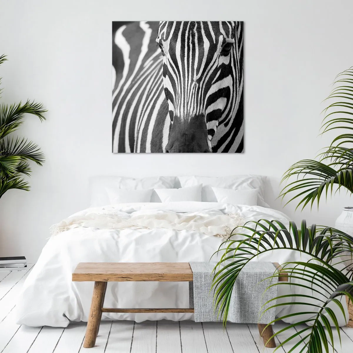 Impression sur toile - Image sur toile - Le monde est noir et blanc - 30x30 cm