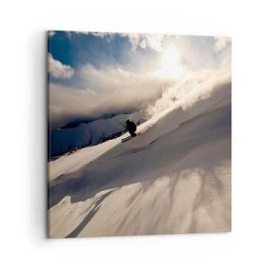 Impression sur toile - Image sur toile - Défi montagne accepté - 50x50 cm