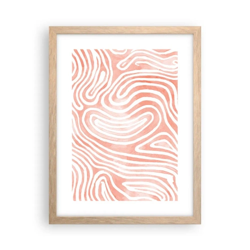 Affiche dans un chêne clair - Poster - Dans le labyrinthe de corail - 30x40 cm