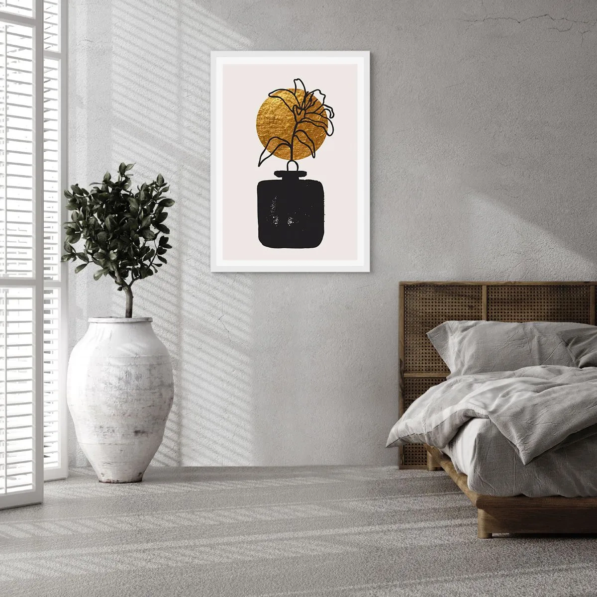 Affiche dans un cadre blanc - Poster - La beauté vaut son pesant d'or - 70x100 cm