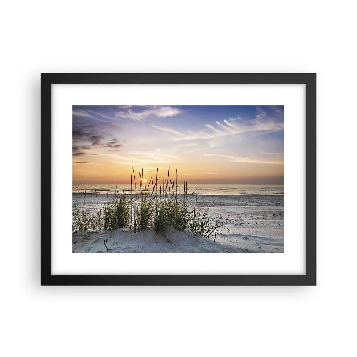 Affiche dans un cadre noir - Poster - Regarde, pense, ressent - 40x30 cm