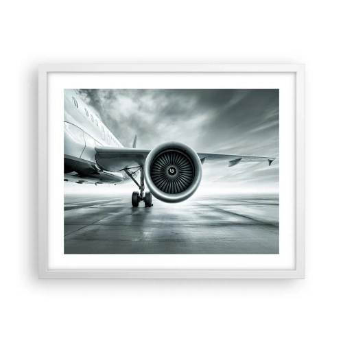 Affiche dans un cadre blanc - Poster - Sent la force! - 50x40 cm