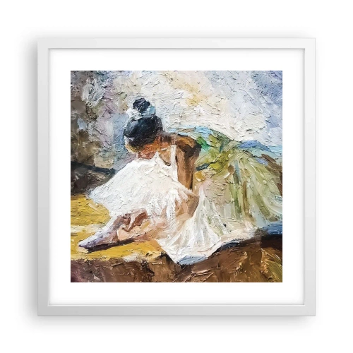 Affiche dans un cadre blanc - Poster - D'après un tableau de Degas - 40x40 cm