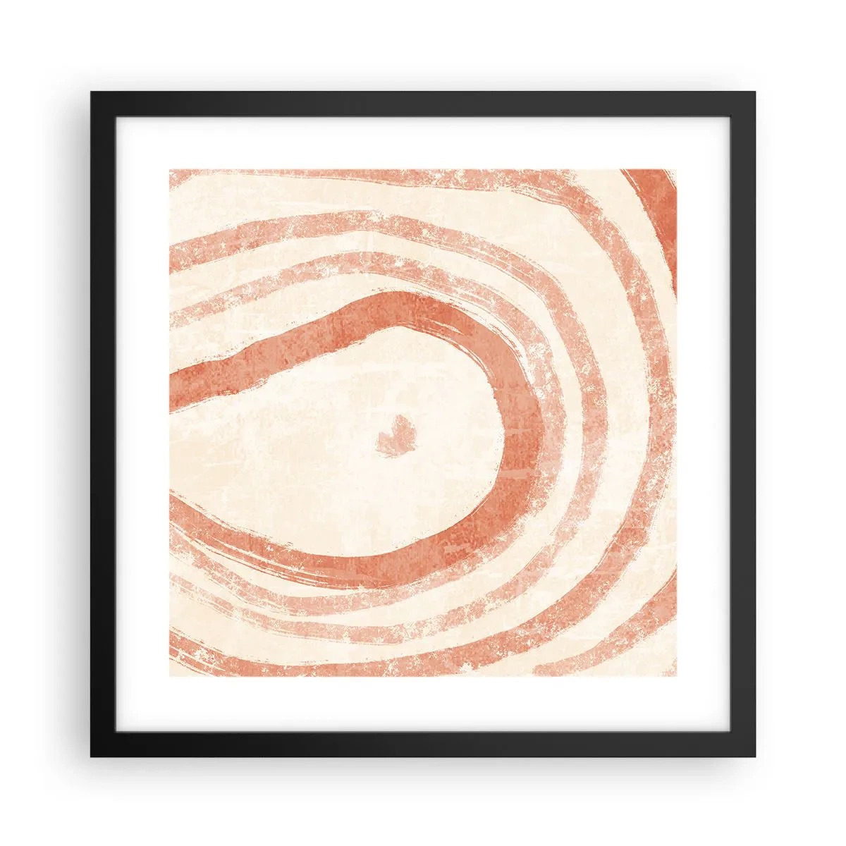 Affiche dans un cadre noir - Poster - Cercles de corail – composition - 40x40 cm