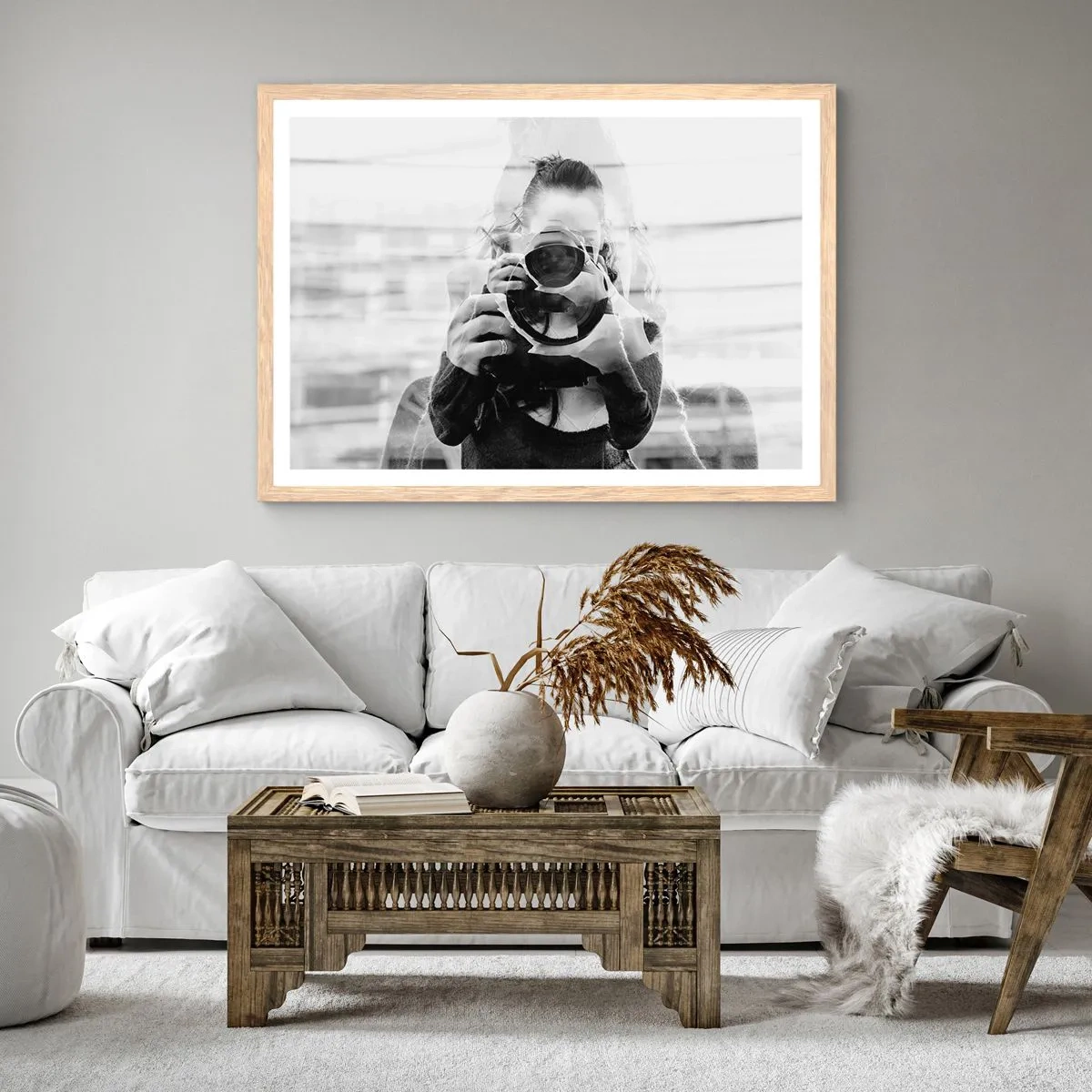 Affiche dans un chêne clair - Poster - Créateur et matériel - 50x40 cm