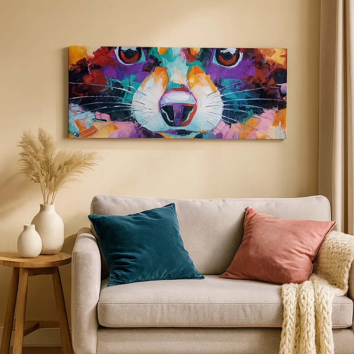 Impression sur toile - Image sur toile - Uniquement de belles émotions - 30x30 cm