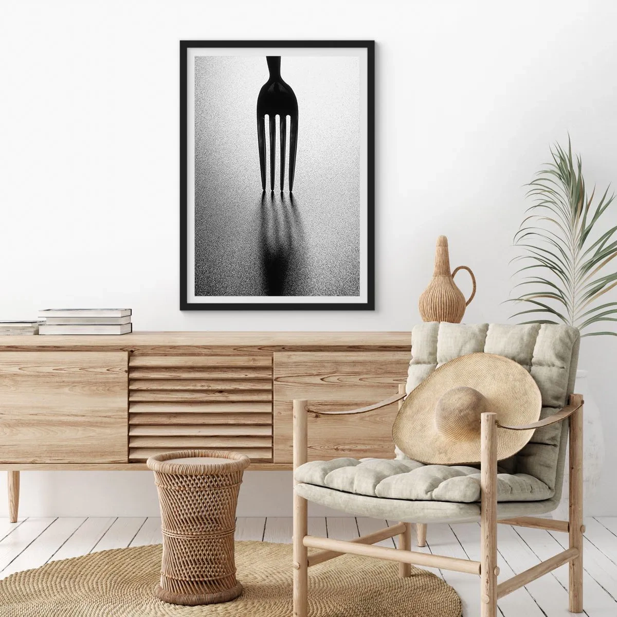 Affiche dans un cadre noir - Poster - Lumière et ombre - 30x40 cm