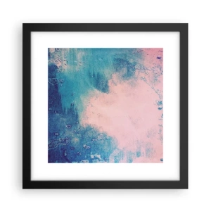 Affiche dans un cadre noir - Poster - Etreintes bleues - 30x30 cm