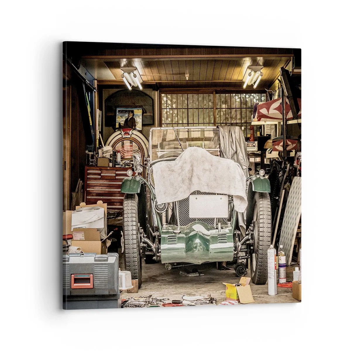 Impression sur toile - Image sur toile - Retour vers le passé - 70x70 cm