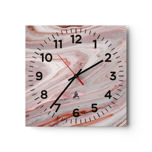 Horloge murale - Pendule murale - Rose liquide - 40x40 cm