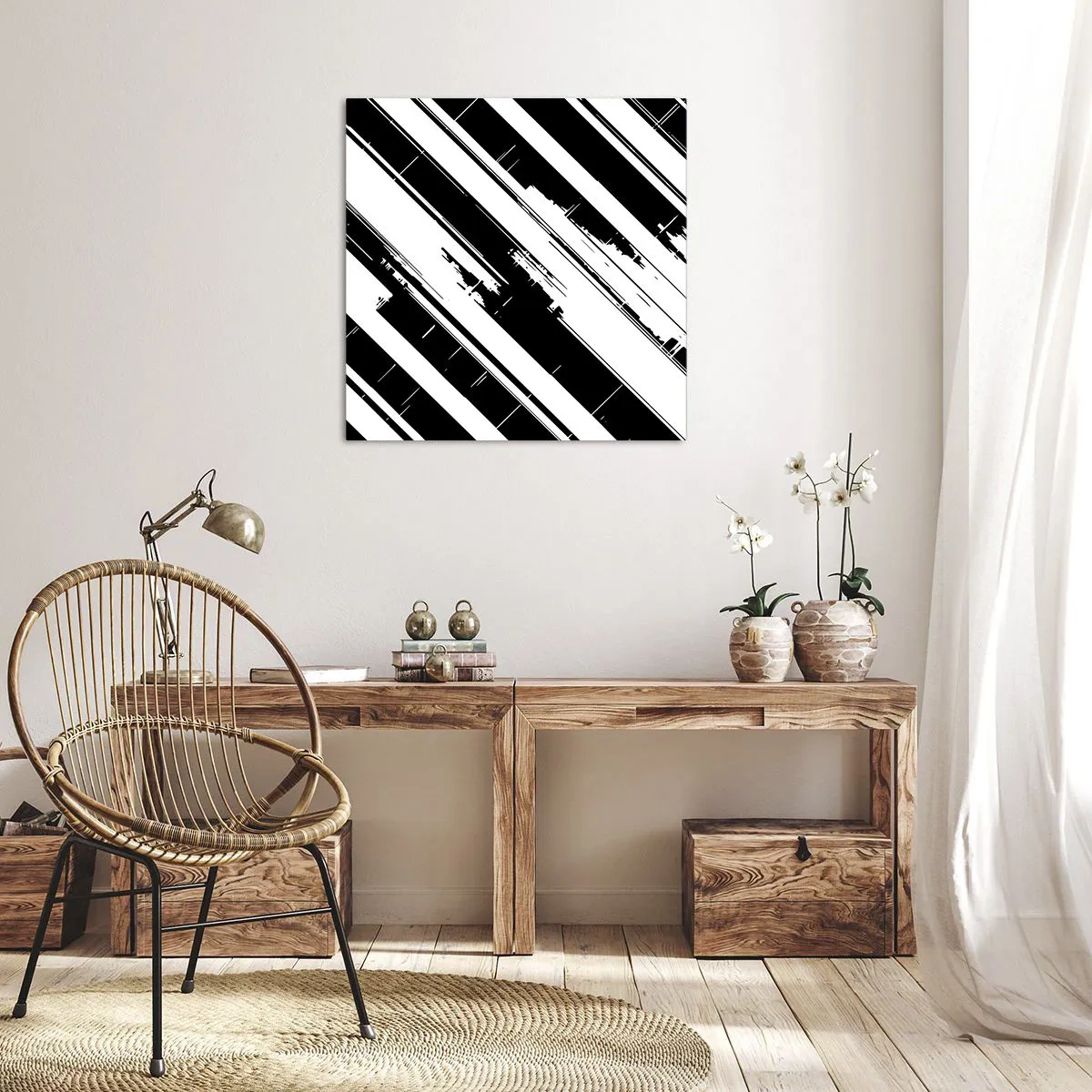 Impression sur toile - Image sur toile - Une composition intense et dynamique - 50x50 cm