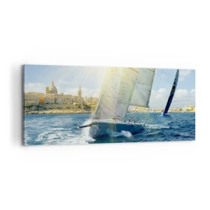 Impression sur toile - Image sur toile - Il est temps de quitter la ville - 100x40 cm