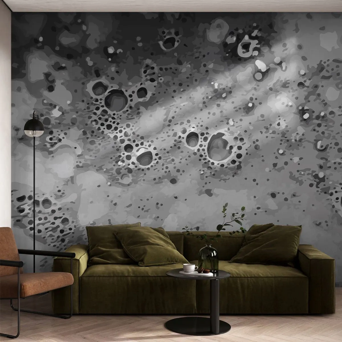 Papier Peint Photo Standard Eco - Comme un paysage lunaire - Composition, Morceau, Graphique - 400x280 cm