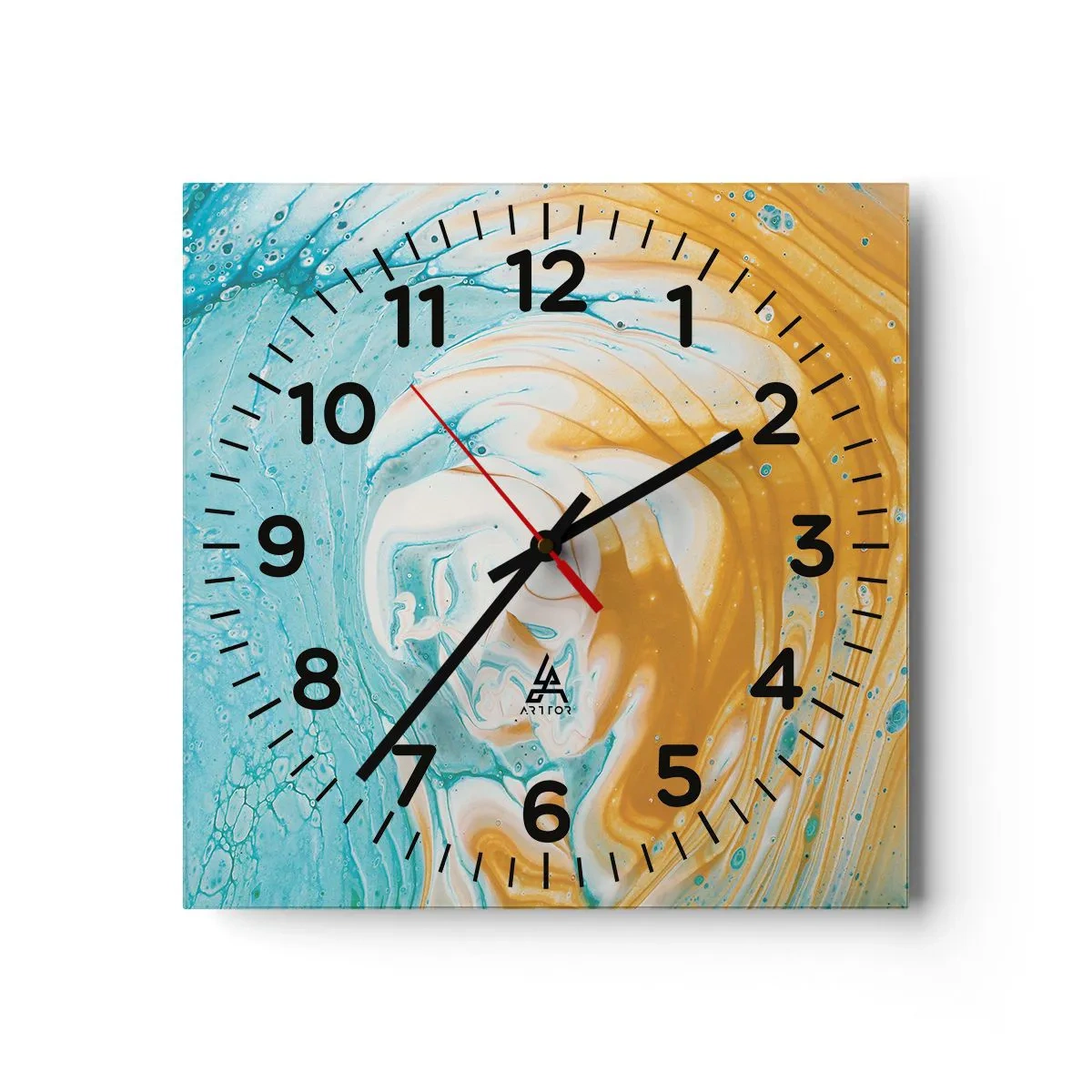 Horloge murale - Pendule murale - Tourbillon pastel - 40x40 cm