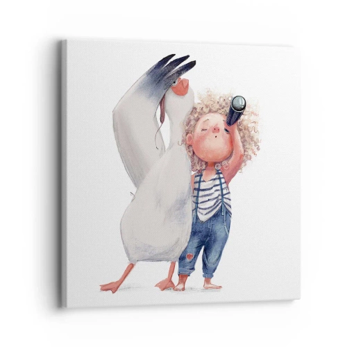 Impression sur toile - Image sur toile - Plan de grand voyage - 30x30 cm