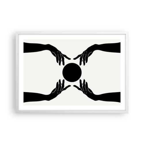 Affiche dans un cadre blanc - Poster - Signe secret - 70x50 cm