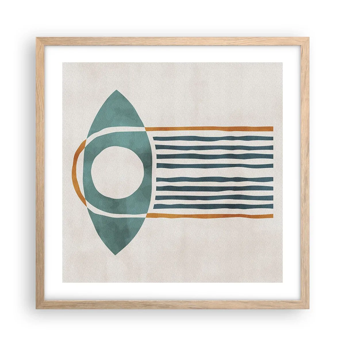 Affiche dans un chêne clair - Poster - Signes et rituels - 50x50 cm