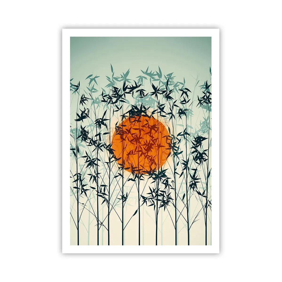 Affiche - Poster - Soleil japonnais - 70x100 cm