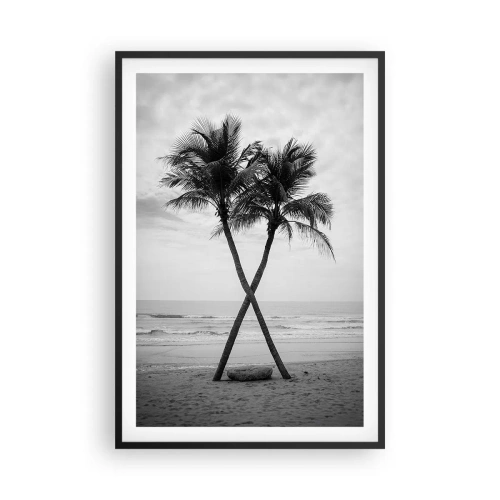 Affiche dans un cadre noir - Poster - Elle a senti une présence - 61x91 cm