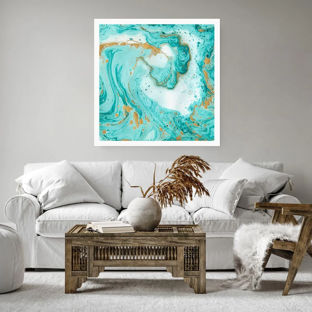 Affiche - Poster - Sous la grande vague de l'ère Edo - 30x30 cm