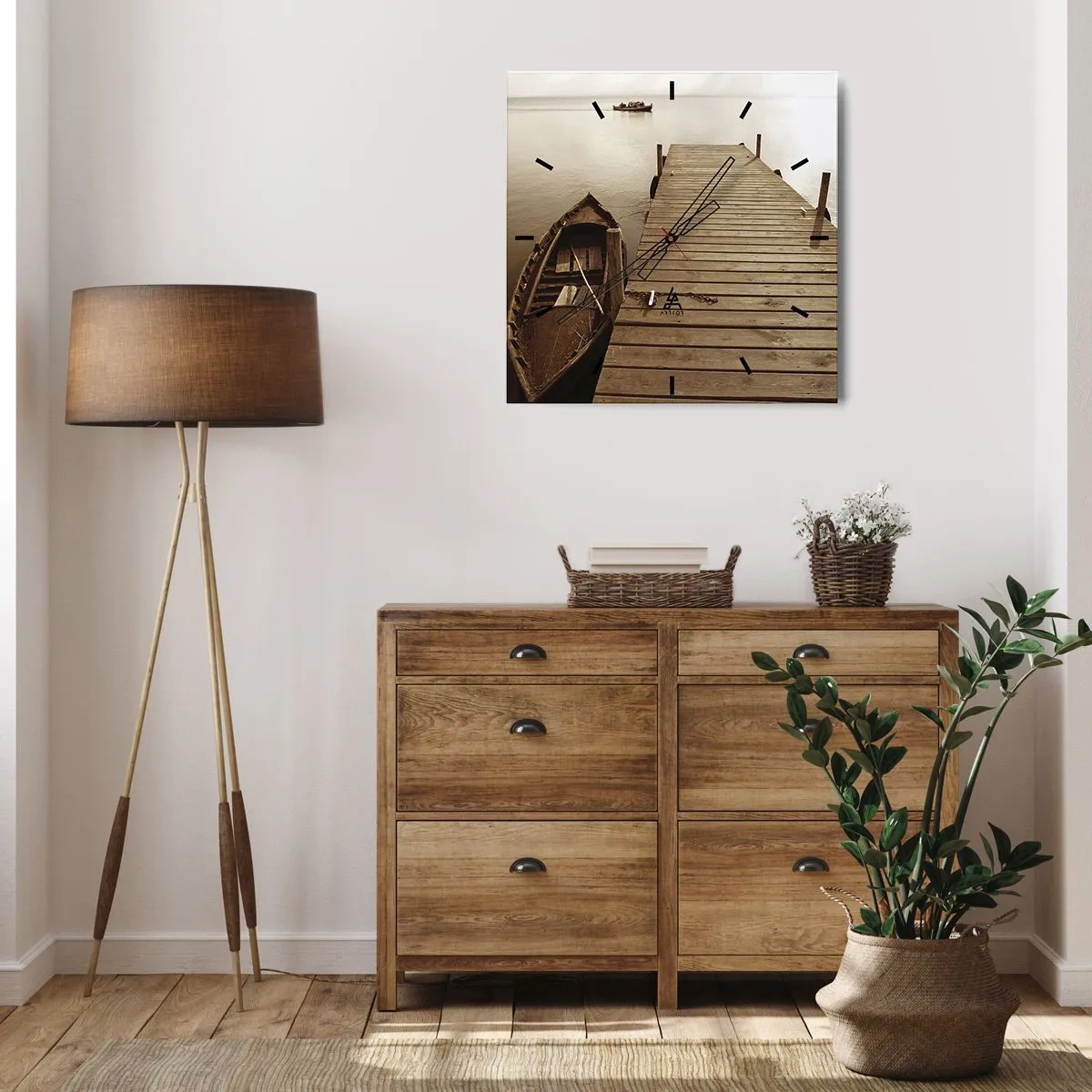 Horloge murale - Pendule murale - Le grand silence - 40x40 cm