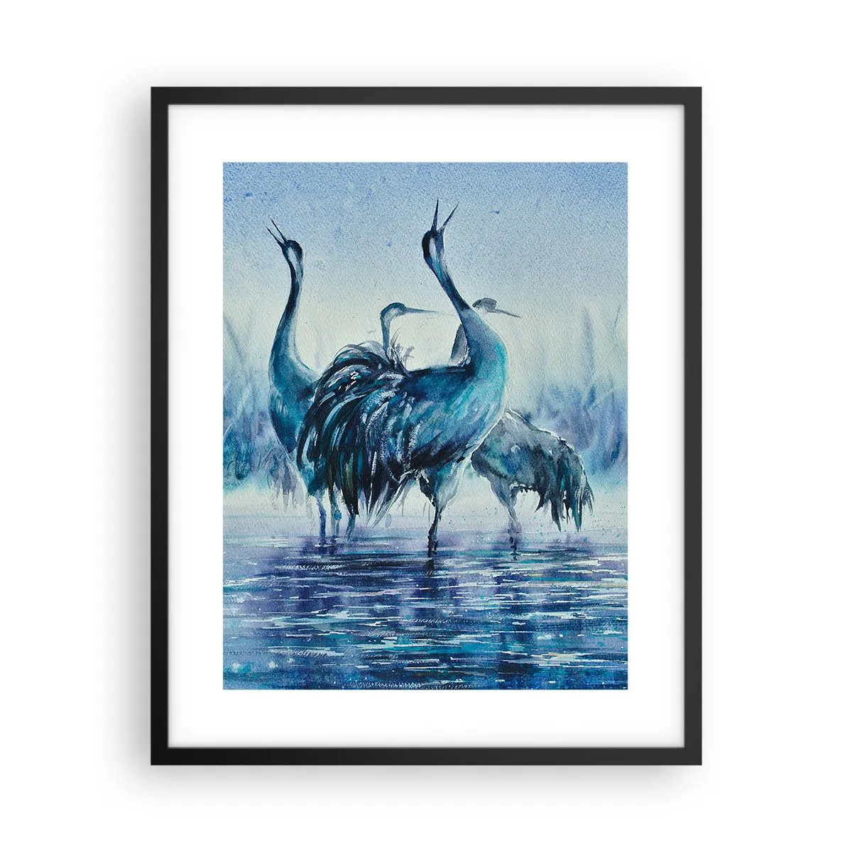 Affiche dans un cadre noir - Poster - Réunion matinale - 40x50 cm