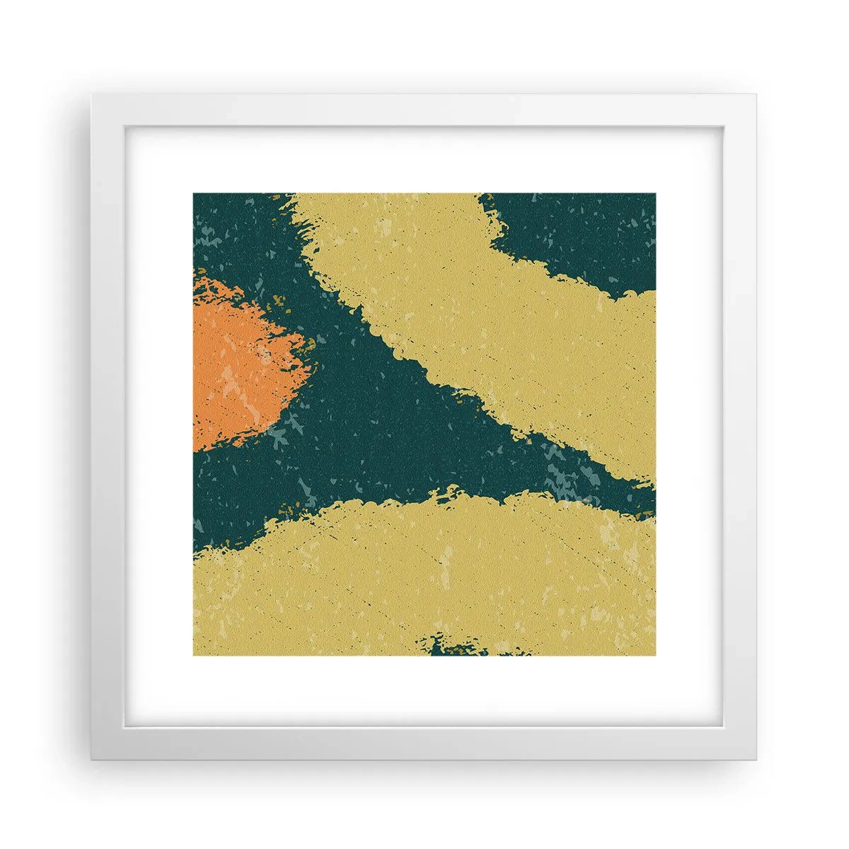 Affiche dans un cadre blanc - Poster - Abstraction – mouvement lent - 30x30 cm