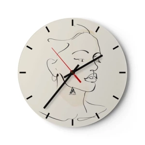 Horloge murale - Pendule murale - Une ligne certaine - 40x40 cm