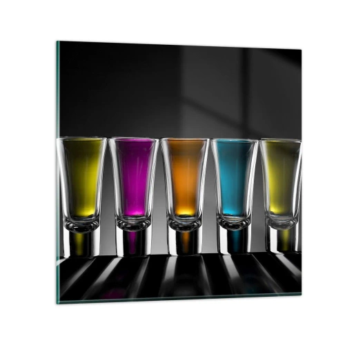 Impression sur verre - Image sur verre - Les couleurs de la joie - 50x50 cm
