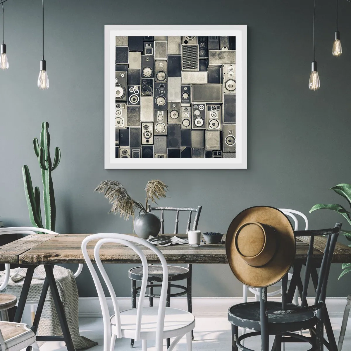 Affiche dans un cadre blanc - Poster - Tout va bien - 30x30 cm