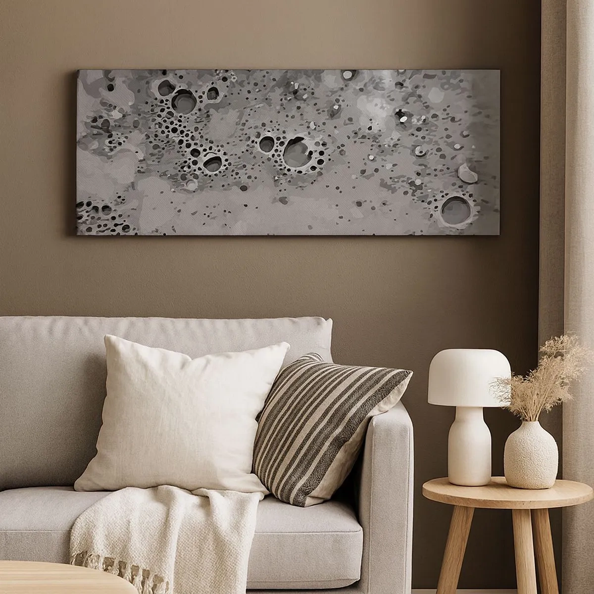 Impression sur toile - Image sur toile - Comme un paysage lunaire - 100x40 cm