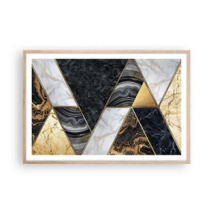 Affiche dans un chêne clair - Poster - Pierre après pierre - 91x61 cm