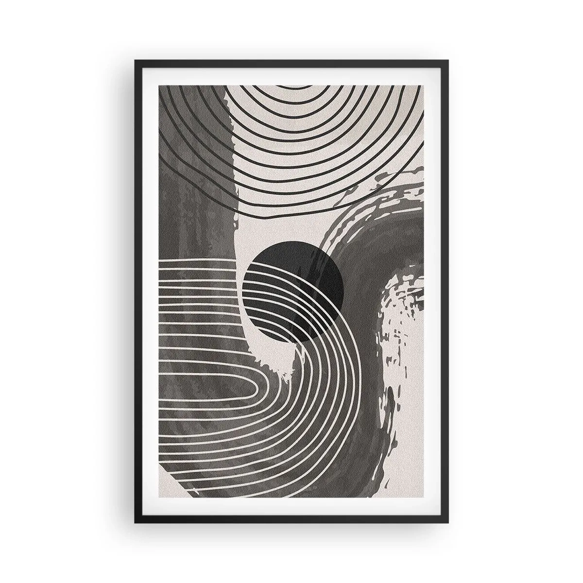 Affiche dans un cadre noir - Poster - L'ovale gagne - 61x91 cm