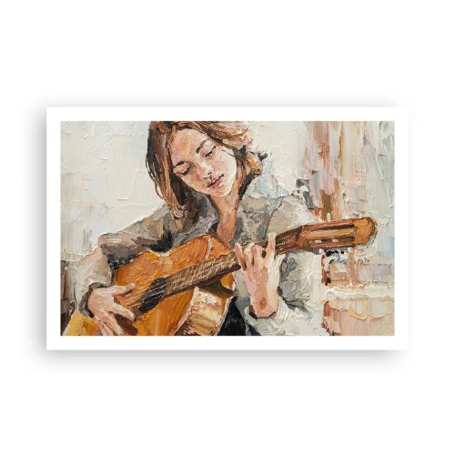 Affiche - Poster - Concerto pour guitare et coeur de fille - 91x61 cm
