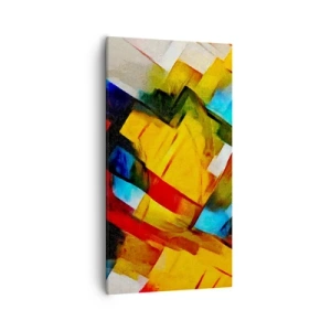Impression sur toile - Image sur toile - Une superposition multicolore - 55x100 cm