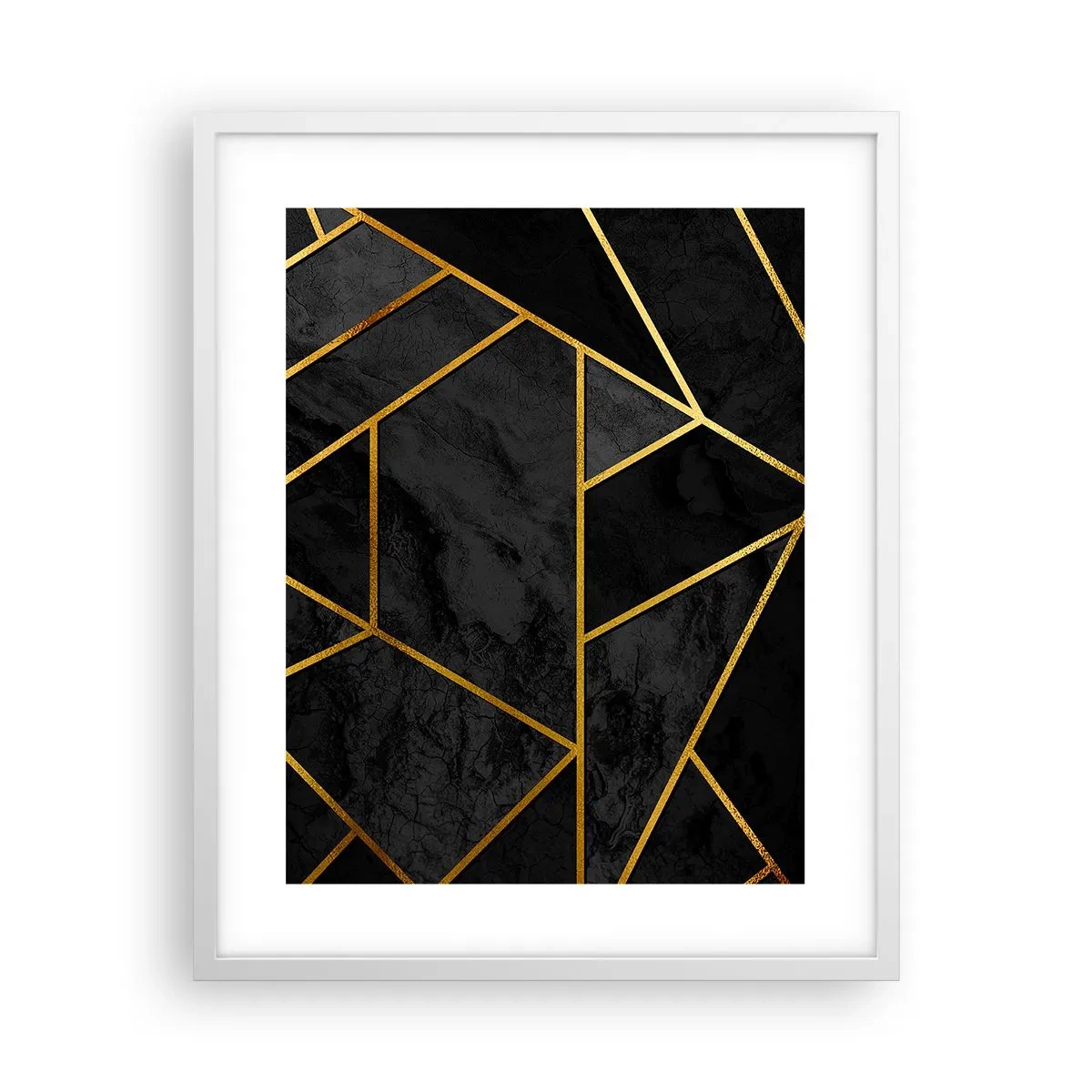 Affiche dans un cadre blanc - Poster - Obscurité et éclat - 40x50 cm