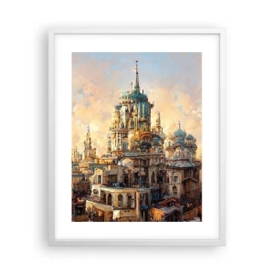 Affiche dans un cadre blanc - Poster - Ville des villes - 40x50 cm