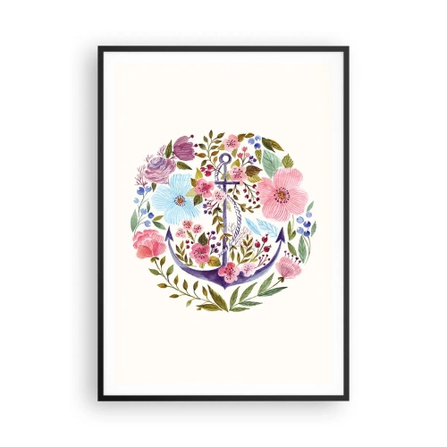 Affiche dans un cadre noir - Poster - Le beau rêve du marin - 70x100 cm