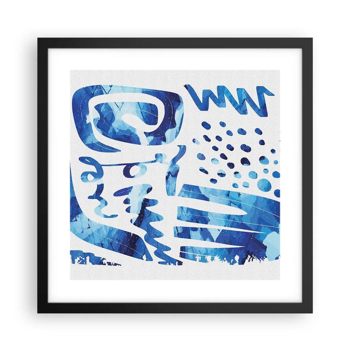 Affiche dans un cadre noir - Poster - Retour aux racines - 40x40 cm