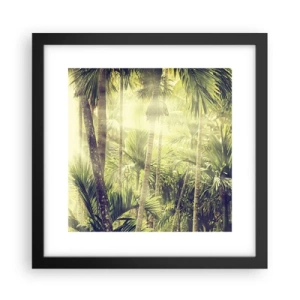 Affiche dans un cadre noir - Poster - Nature enflammée - 30x30 cm