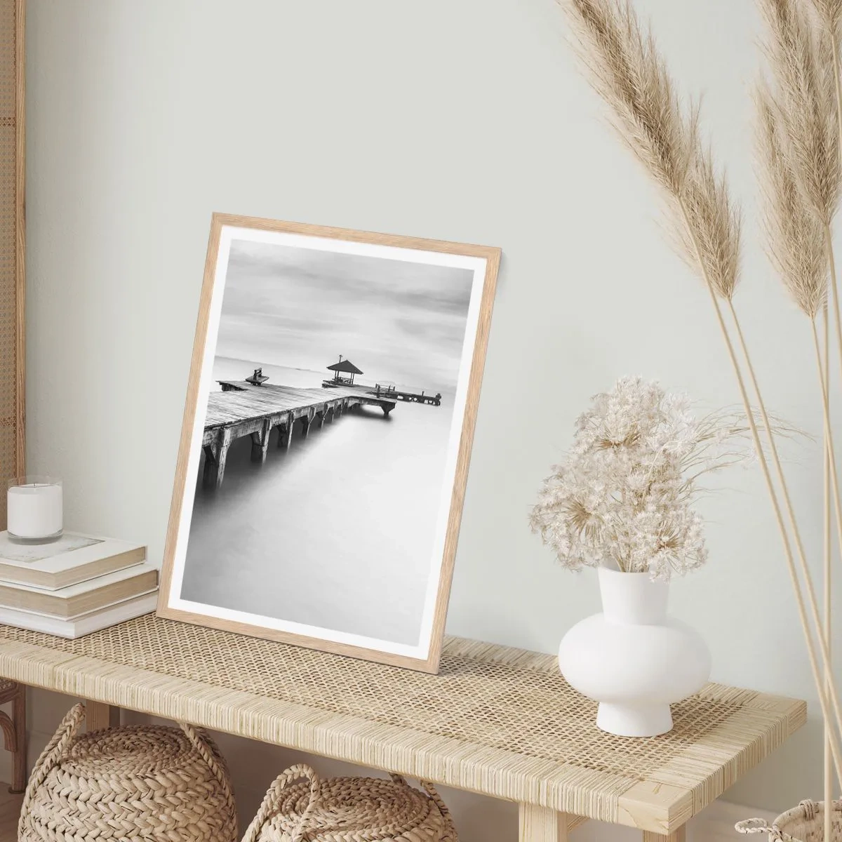 Affiche dans un chêne clair - Poster - À l'horizon - 70x100 cm