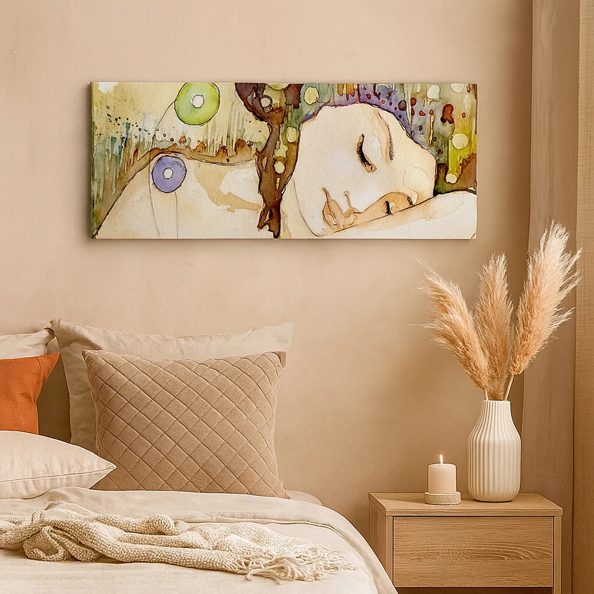 Impression sur toile - Image sur toile - Un rêve violet émeraude - 30x30 cm