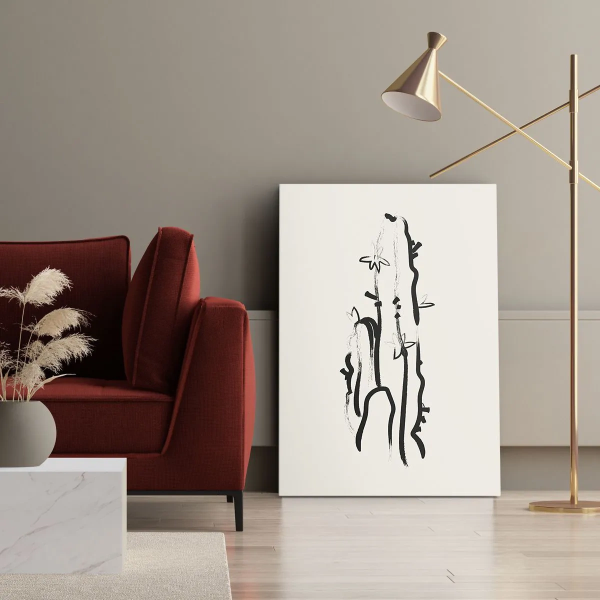 Impression sur toile - Image sur toile - Herbe à fleurs - 70x100 cm