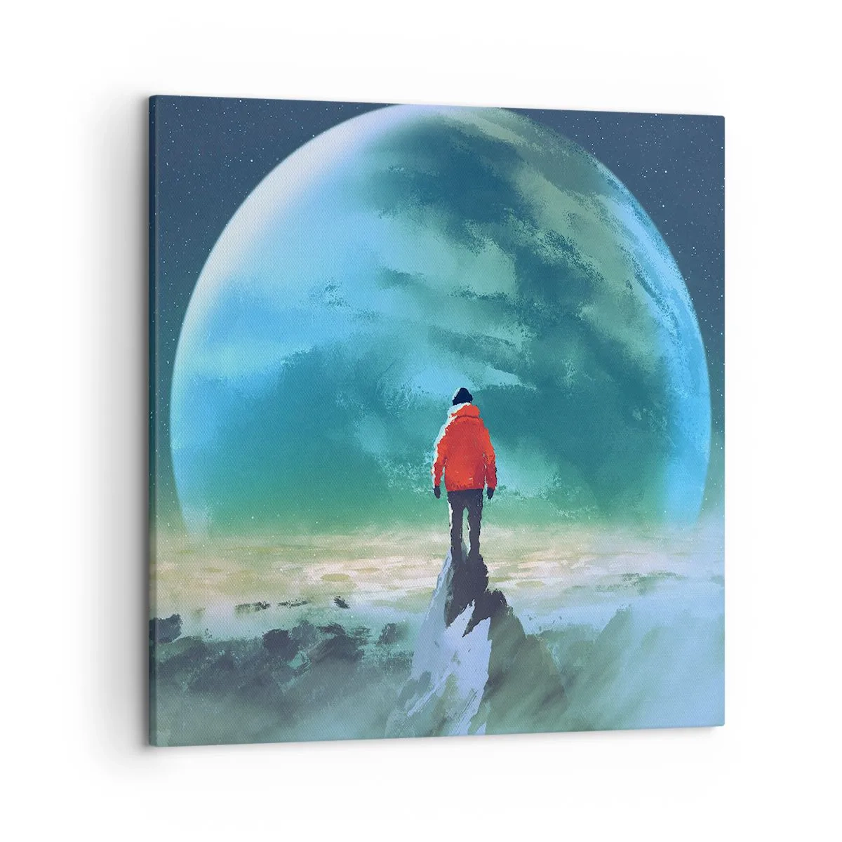 Impression sur toile - Image sur toile - Explorateur de la nouvelle terre - 50x50 cm