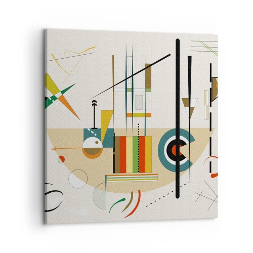 Impression sur toile - Image sur toile - Et le monde s’amuse - 50x50 cm