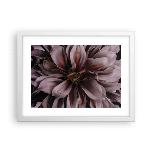 Affiche dans un cadre blanc - Poster - Un coeur fleuri - 40x30 cm