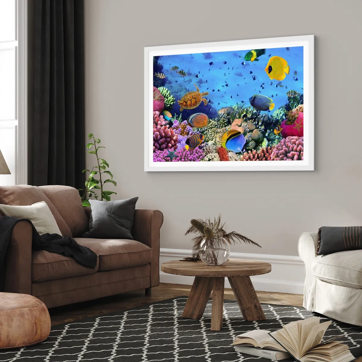 Affiche dans un cadre blanc - Poster - Et que sait-on de la vie… - 50x40 cm